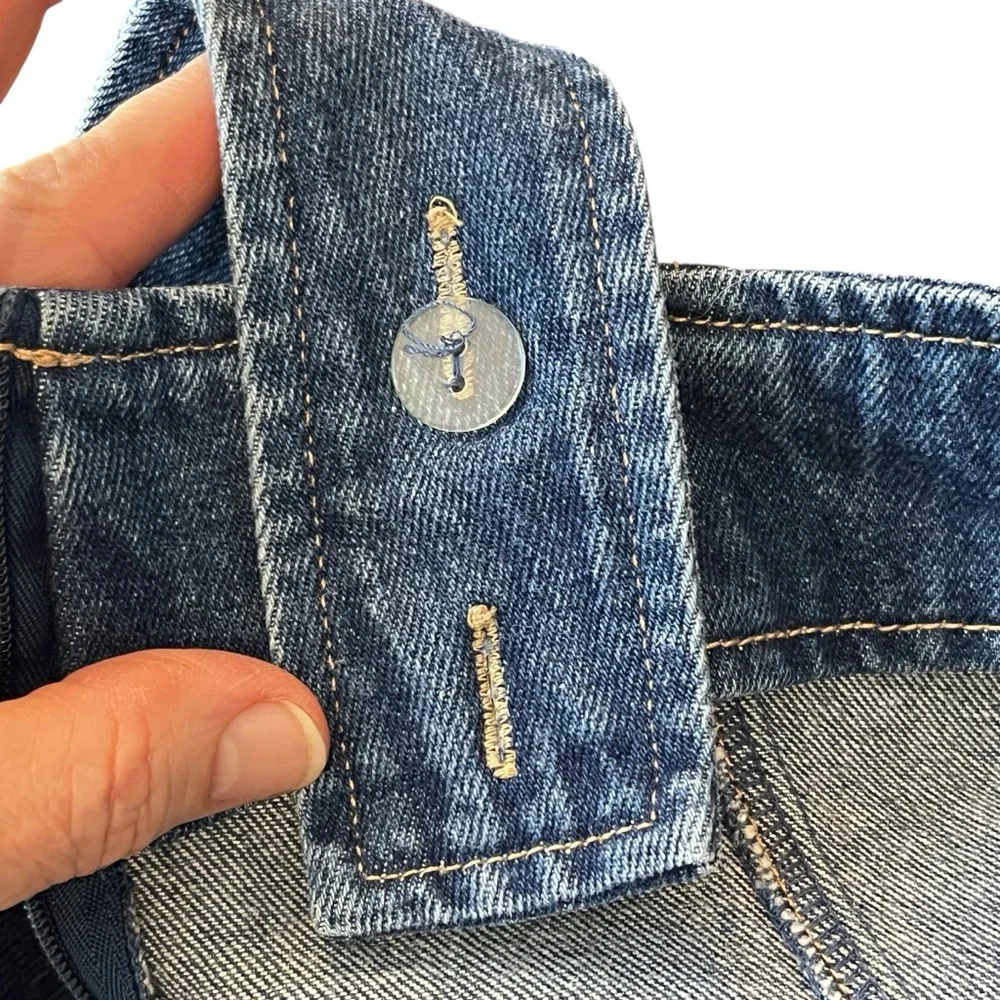 Vintage Blue Denim Midi Overall / Coverall Dress 90s Y2K Sz M - Picture 9 of 11